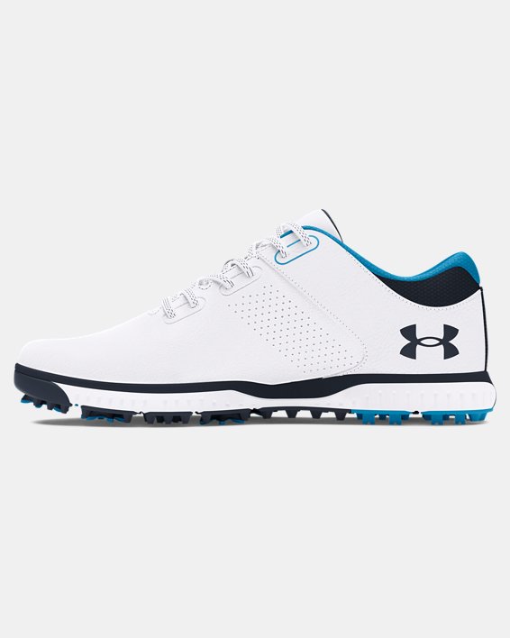 Men's UA Charged Medal RST Wide (E) Golf Shoes in White image number 1